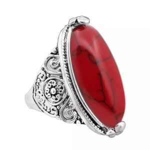 Tibetan Silver & Turquoise Ring